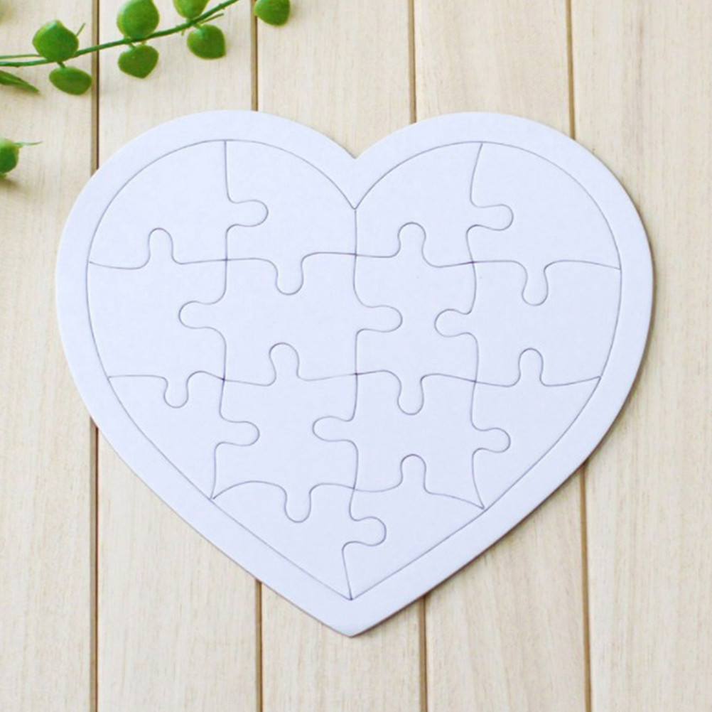4개입 빈 조각 퍼즐 어린이 창의력 학습 도구 그림 그 - Puzzle Blank White 리뷰 및 가격