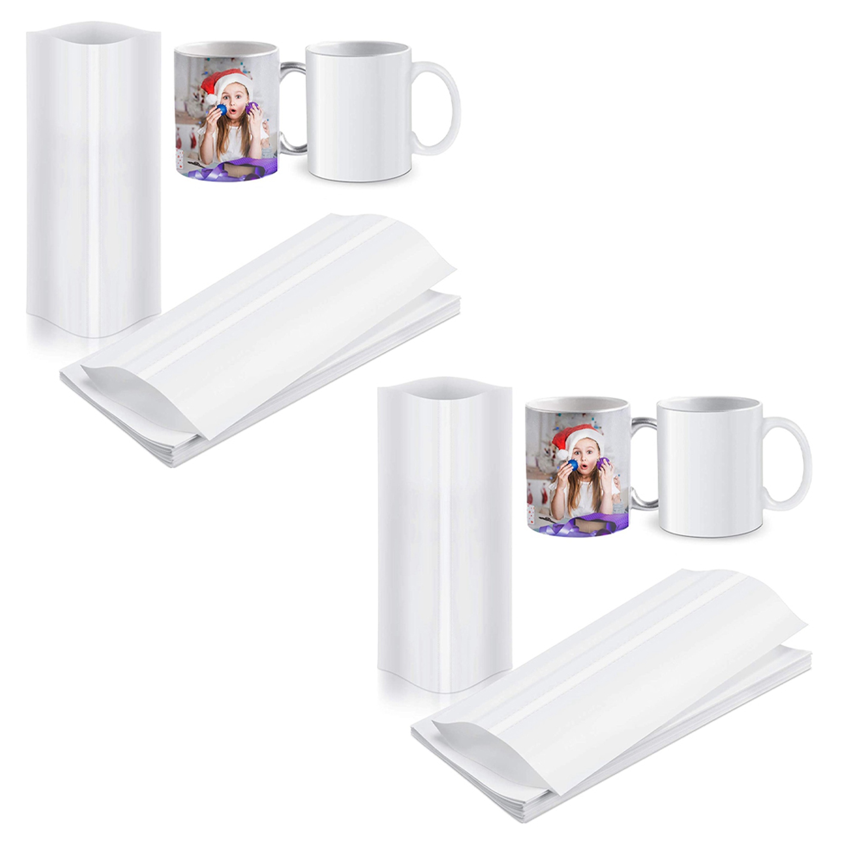 A74E-140Pcs 승화 수축 필름 5X10 인치 열 - Sublimation Mug White 리뷰 및 가격