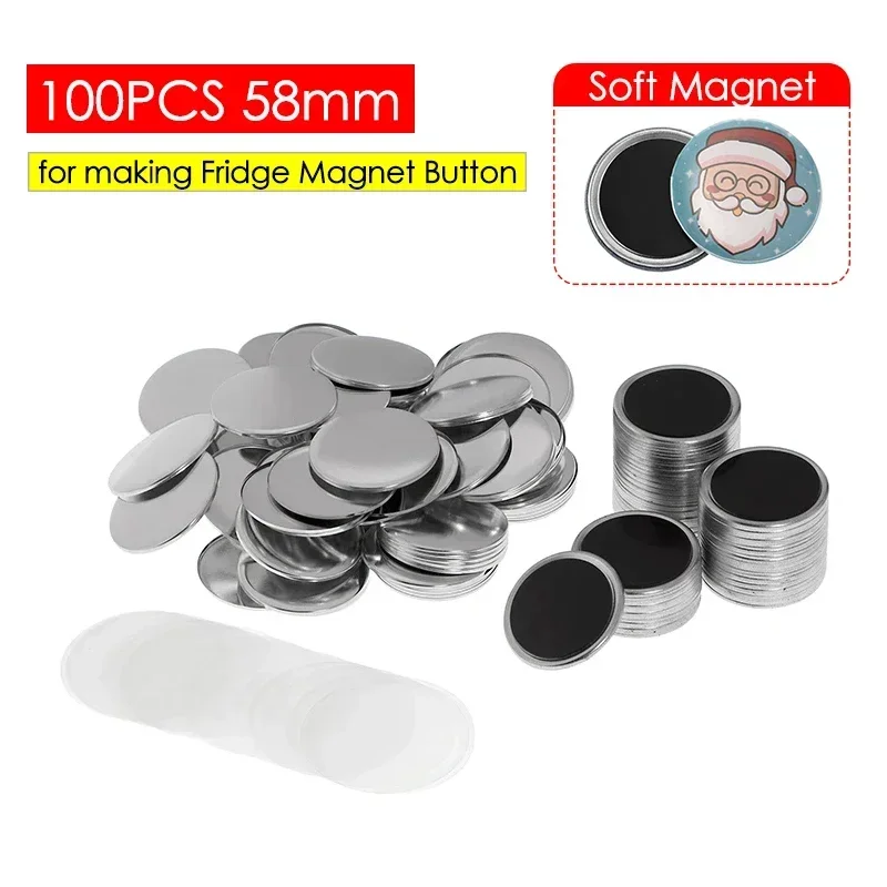 빈 소프트 자석 냉장고 자석 배지 버튼 부품 100세트 - Button Badge Blank 리뷰 및 가격